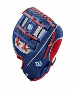 Discount 🧨 Wilson A200 10 Inch T-Ball Glove Royal/Red/White 🥰 -Red S titchesShop WBW10020610 2