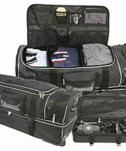 Buy 🧨 Diamond Umpire Deluxe Wheeled Bag ⌛ -Red S titchesShop WHL DLX UMP 4