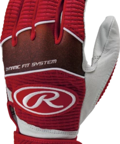 Hot Sale ❤️ Rawlings WORKHORSE Adult Batting Gloves 🤩 -Red S titchesShop WORK950BG 5