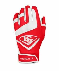 Budget 🔔 Louisville Genuine Adult Batting Gloves - Louisville Slugger 😀 -Red S titchesShop WTL6104 7